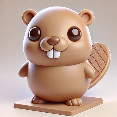 Mô hình chú hải ly Cute Beaver in 3D - Đáng yêu, dễ in