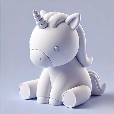 Mô hình Kỳ lân dễ thương (Cute Unicorn) trang trí in 3D