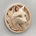 Phù điêu treo tường hình đầu Cáo (Fox Relief Sculpture) - In 3D không support - Thumbnail 1