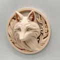 Phù điêu treo tường hình đầu Cáo (Fox Relief Sculpture) - In 3D không support - Thumbnail 2