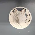 Phù điêu treo tường hình đầu Cáo (Fox Relief Sculpture) - In 3D không support - Thumbnail 5