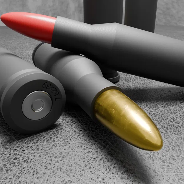 Mô hình viên đạn AK47 7.62x39 mm in 3D chi tiết - Image 5