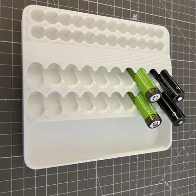 Hộp Đựng Pin AA & AAA Dạng Ngăn Kéo Kèm Ngăn Chứa Pin Đã Qua Sử Dụng