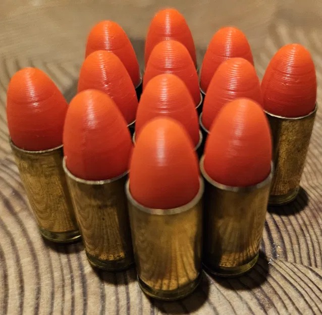 Đầu đạn giả 9mm Luger (Snap Caps) in 3D cho tập luyện an toàn - Image 2