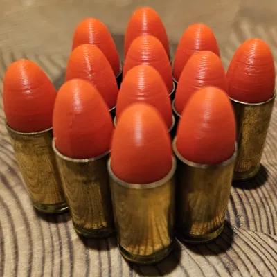 Đầu đạn giả 9mm Luger (Snap Caps) in 3D cho tập luyện an toàn