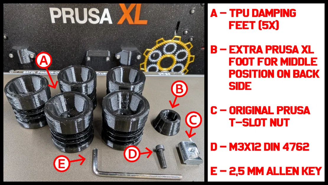 Chân đệm giảm chấn TPU cho Prusa XL - Image 1