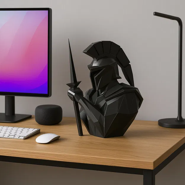 Mô hình trang trí chiến binh La Mã phong cách Low-Poly cực chất - Image 1