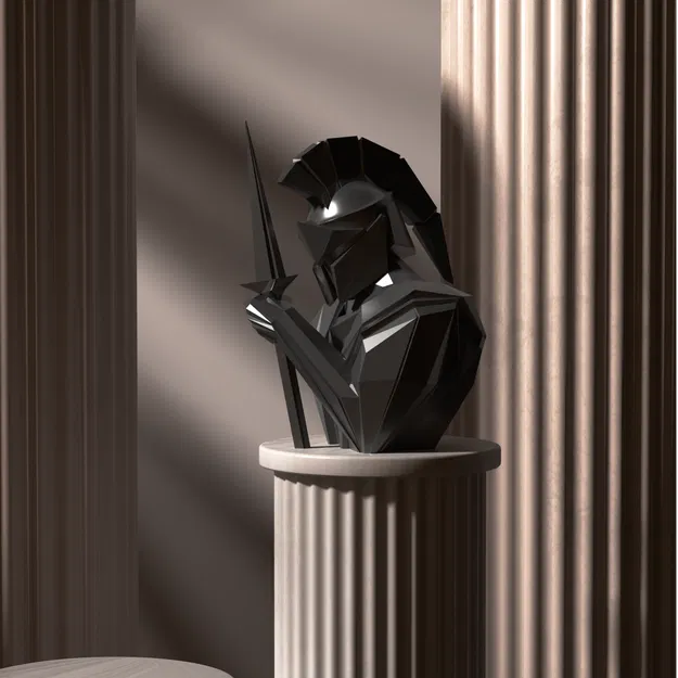 Mô hình trang trí chiến binh La Mã phong cách Low-Poly cực chất - Image 4