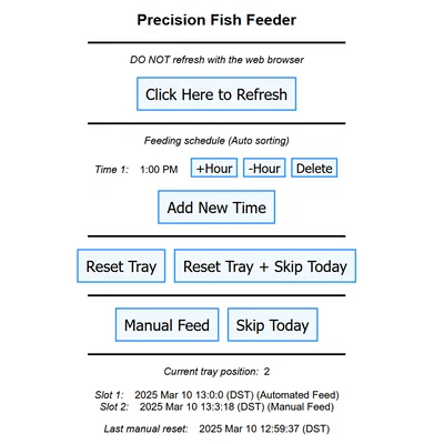 Máy cho cá ăn tự động chính xác có tích hợp WiFi
