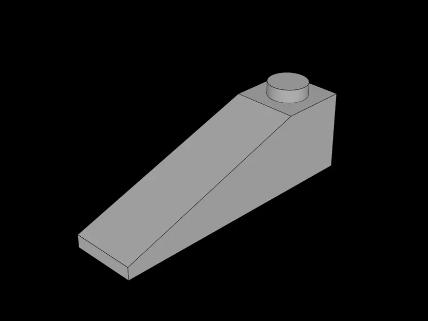Gạch dốc Lego 4x1 tương thích - File in 3D mô hình lắp ráp - Image 1