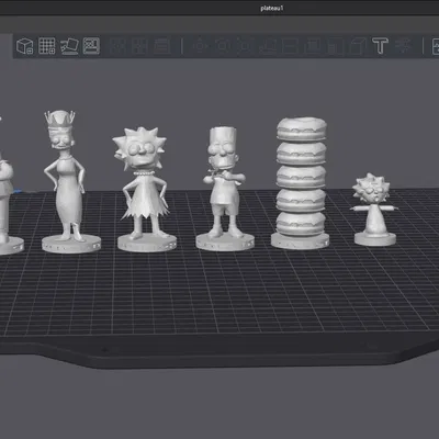 Bộ cờ vua 3D mô hình The Simpsons và South Park độc đáo