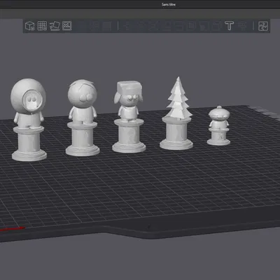 Bộ cờ vua 3D mô hình The Simpsons và South Park độc đáo