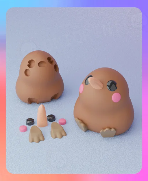 Móc Khóa Kiwi Nhỏ (Các Bộ Phận Tách Rời) - Image 1