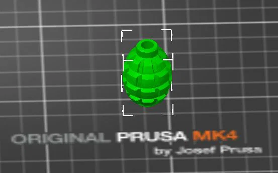Mẫu in 3D hạt xâu vòng hình quả lựu đạn độc đáo - Image 1