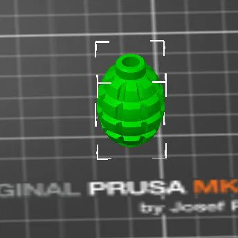 Mẫu in 3D hạt xâu vòng hình quả lựu đạn độc đáo