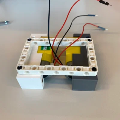 Ngàm gắn động cơ DC TT và đầu chuyển trục tương thích Lego