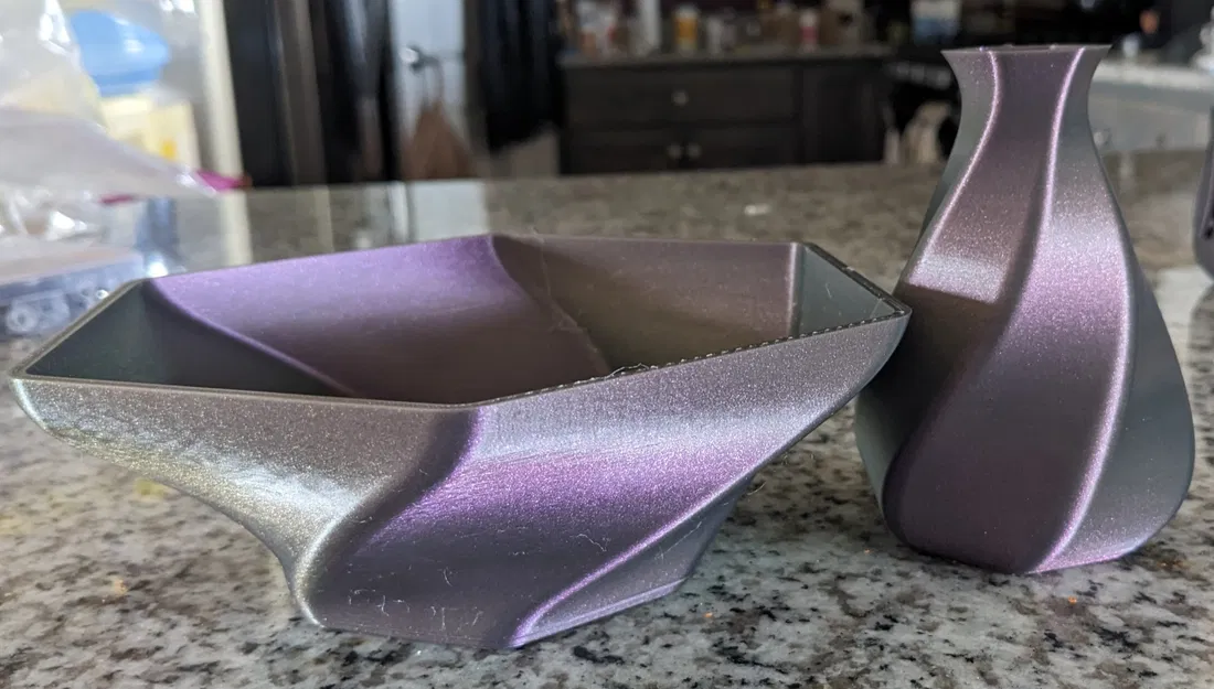 Bộ bình hoa và khay đựng kẹo xoắn ốc nghệ thuật in 3D - Image 1