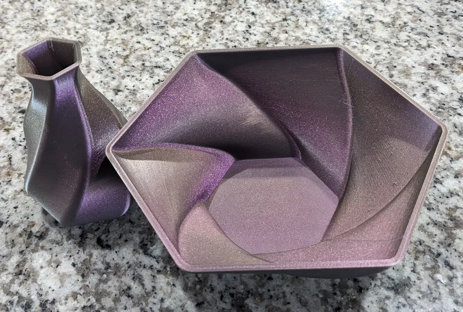 Bộ bình hoa và khay đựng kẹo xoắn ốc nghệ thuật in 3D - Image 2