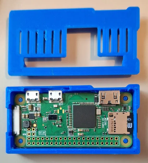 Vỏ case Raspberry Pi Zero & Zero 2 - Khớp nối, không ốc vít, có khe tản nhiệt & camera - V2 - Image 6