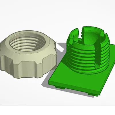 Giá đỡ màn hình xe hơi, 4 chấu 23mm x 36mm, khớp bi 17mm & đai ốc
