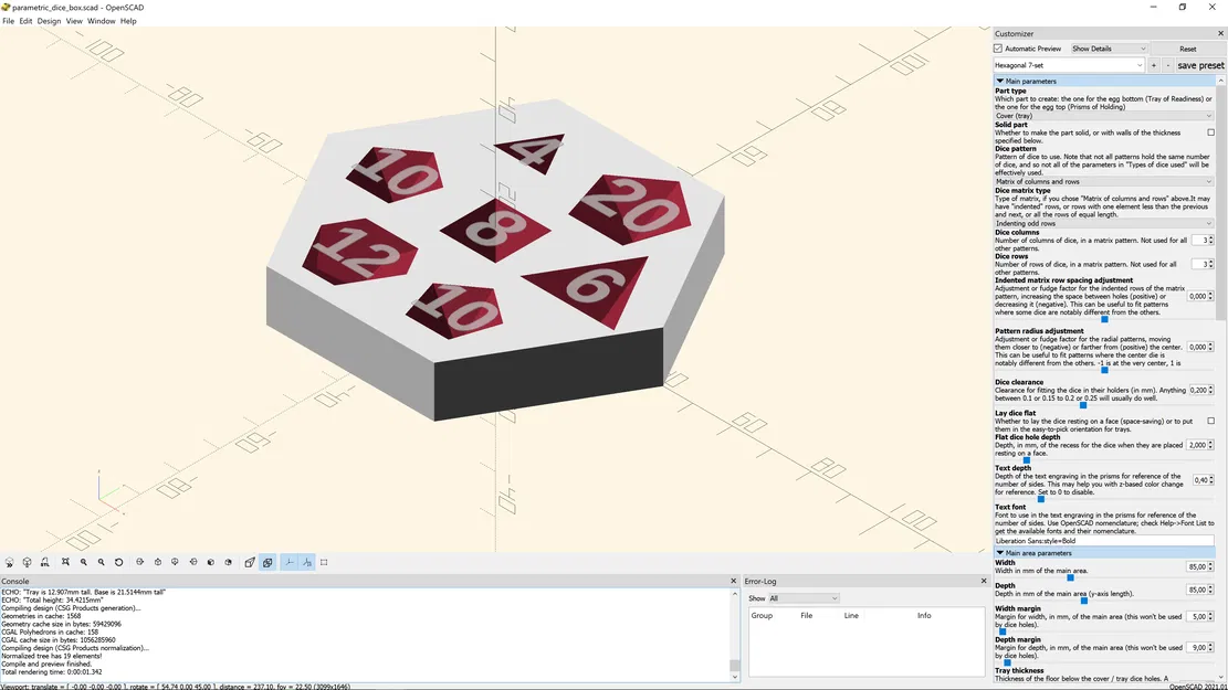 Hộp đựng xúc xắc OpenSCAD tùy chỉnh - Image 8