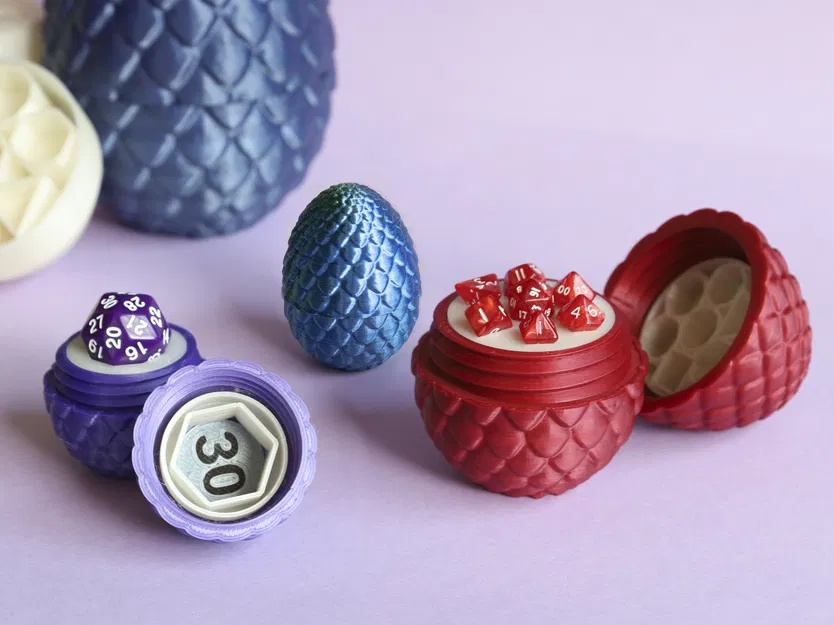 Khay đựng xúc xắc Dragon Egg - Tùy chỉnh bằng OpenSCAD - Image 1