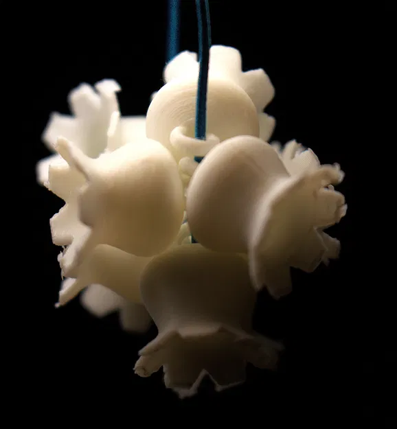 Mẫu in 3D hạt đính trang sức hình hoa Linh Lan tinh tế - Image 2