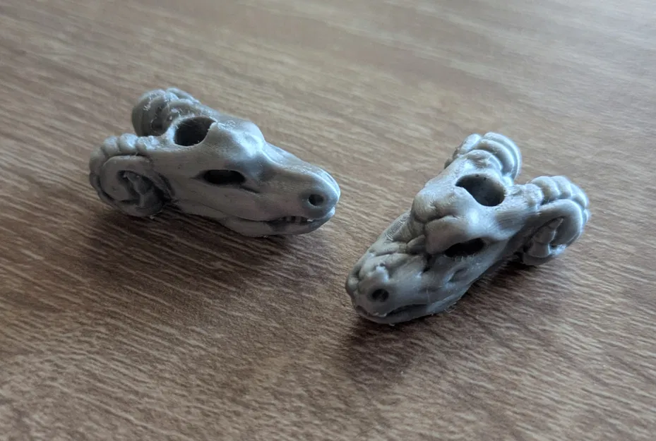 Mẫu 3D Hạt Charm Đầu Rồng và Quỷ (Dragon/Demon Skull Bead) Độc Đáo - Image 1