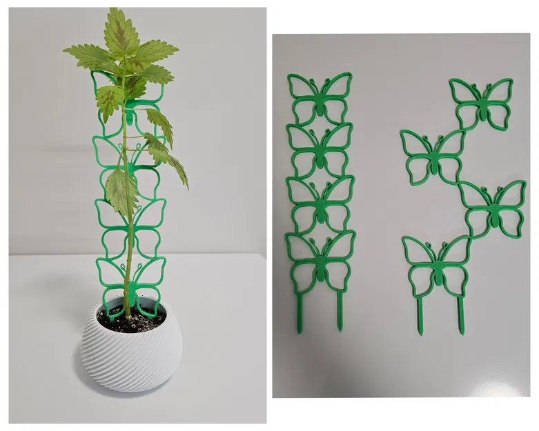 Khung đỡ cây cảnh hình bướm in 3D độc đáo cho chậu cây - Image 1