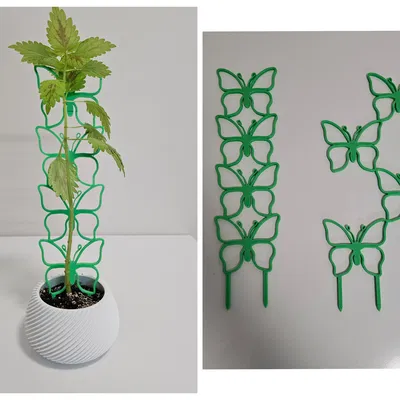 Khung đỡ cây cảnh hình bướm in 3D độc đáo cho chậu cây