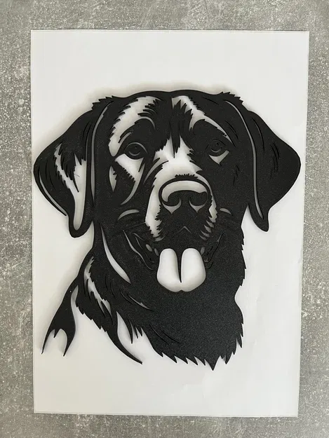 Tranh treo tường nghệ thuật hình chó Labrador in 3D trang trí - Image 1