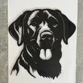 Tranh treo tường nghệ thuật hình chó Labrador in 3D trang trí - Thumbnail 1