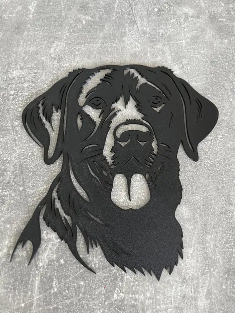 Tranh treo tường nghệ thuật hình chó Labrador in 3D trang trí - Image 2