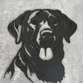 Tranh treo tường nghệ thuật hình chó Labrador in 3D trang trí - Thumbnail 2
