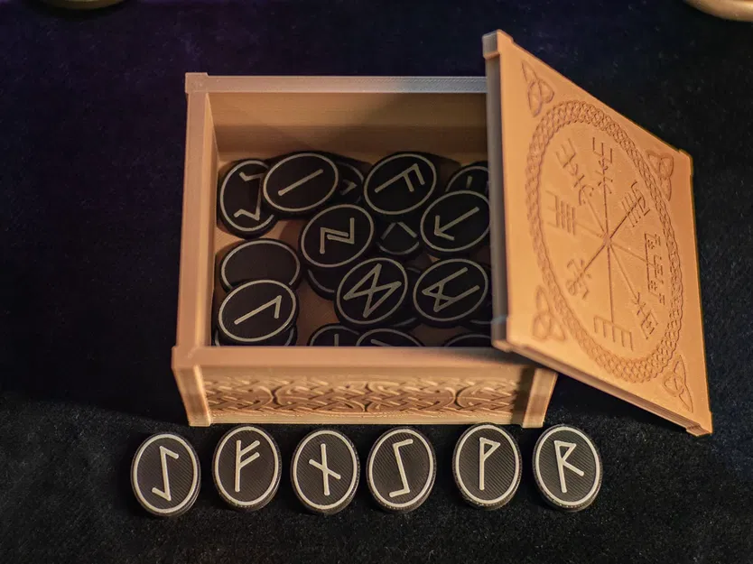 Bộ Rune Elder Futhark và Hộp Đựng - Image 1