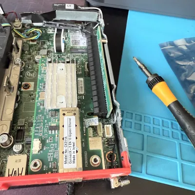 Lenovo M920q/M720q gắn card Mellanox MCX311A (Bản Remix)