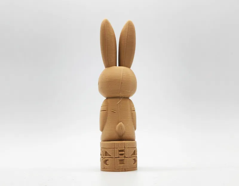 Mô hình Bunny Totem Pole – Tượng thỏ trang trí phong cách gỗ độc đáo - Image 2