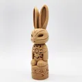 Mô hình Bunny Totem Pole – Tượng thỏ trang trí phong cách gỗ độc đáo - Thumbnail 4