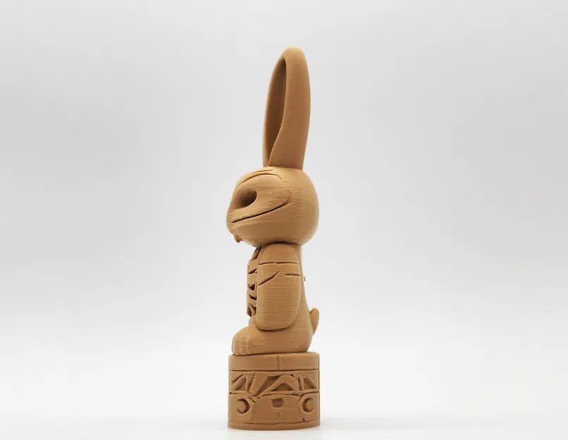 Mô hình Bunny Totem Pole – Tượng thỏ trang trí phong cách gỗ độc đáo - Image 5
