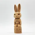 Mô hình Bunny Totem Pole – Tượng thỏ trang trí phong cách gỗ độc đáo - Thumbnail 7