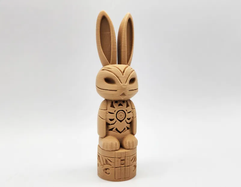 Mô hình Bunny Totem Pole – Tượng thỏ trang trí phong cách gỗ độc đáo - Image 8
