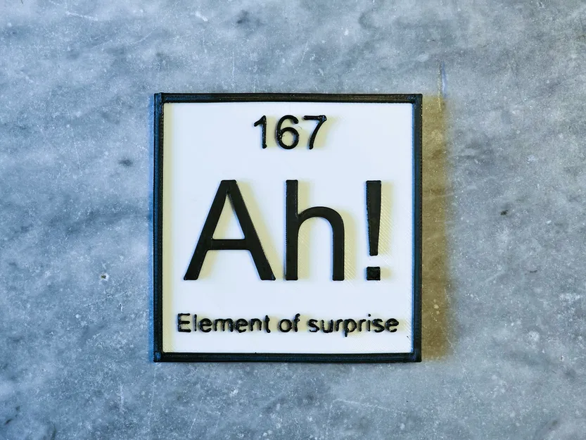 Biển trang trí 3D hài hước Element of Surprise cho góc làm việc - Image 1