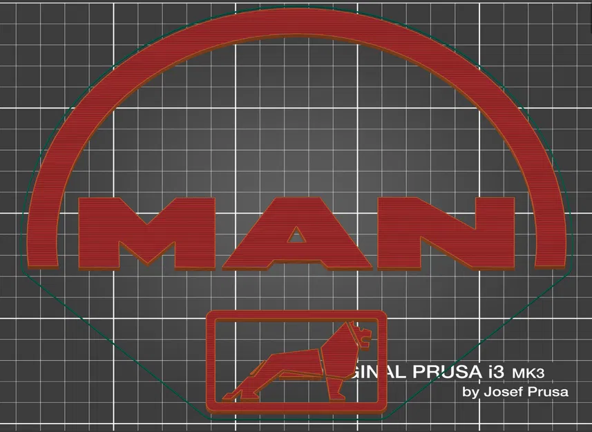 Mô hình logo xe tải MAN cổ điển và hình sư tử in 3D - Image 2