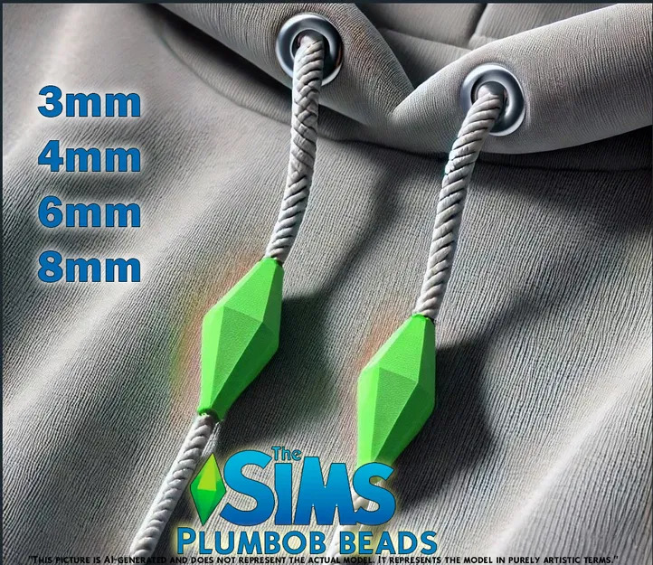 Mô hình hạt kim cương The Sims - Plumbob kèm đầu bịt dây kéo - Image 1