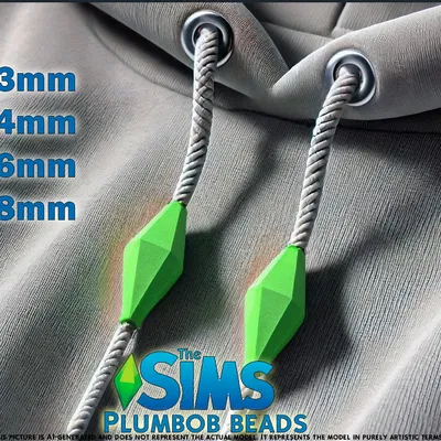 Mô hình hạt kim cương The Sims - Plumbob kèm đầu bịt dây kéo