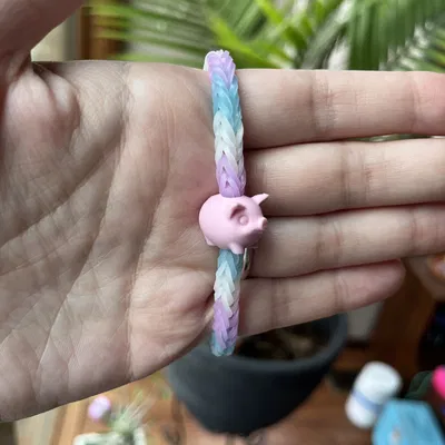 Hạt charm Piggy Bead hình heo con đáng yêu cho vòng tay và paracord