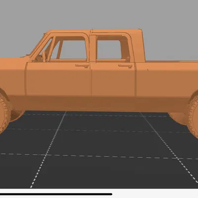 Mô hình Dodge Ram Crewcab in 3D (Print in place)