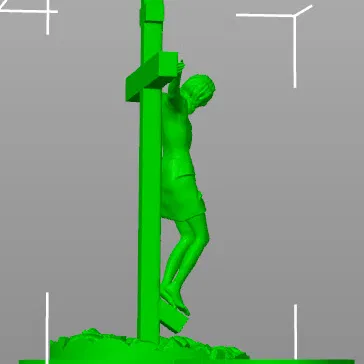 Mô hình Chúa Jesus chịu đóng đinh kèm đế cắm nến (3D Print)