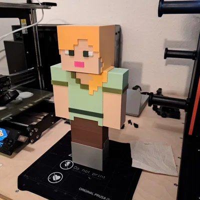 Mô hình Minecraft Alex đa sắc màu