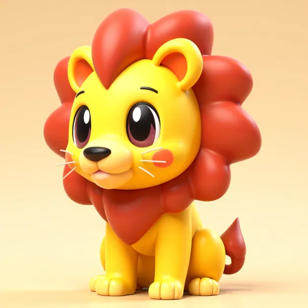 Mô hình chú sư tử nhỏ đáng yêu dùng để trang trí bàn làm việc - Image 1